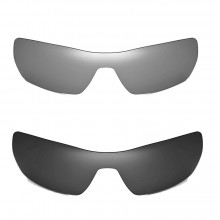 Walleva Black + Titanium Polarized Replacement Lenses For Oakley Offshoot (OO9190 Series) Sunglasses